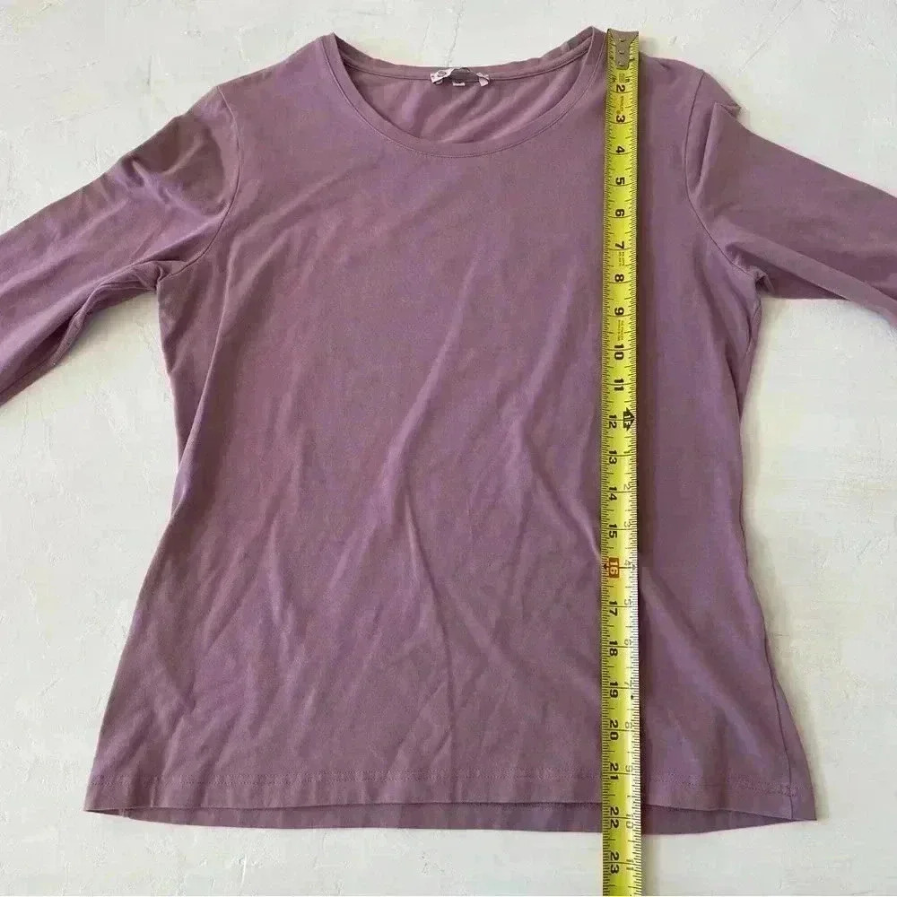 Loro Piana Purple Crewneck Long Sleeve Cotton Blend Size 48 - Picture 8 of 9